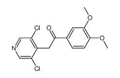 2-(3,5-dichloropyridin-4-yl)-1-(3,4-dimethoxyphenyl)ethanone结构式