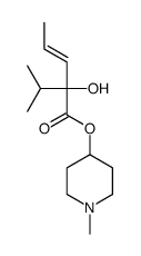 (1-methylpiperidin-4-yl) (Z)-2-hydroxy-2-propan-2-ylpent-3-enoate结构式