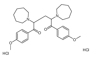 2,4-bis(azepan-1-yl)-1,5-bis(4-methoxyphenyl)pentane-1,5-dione,dihydrochloride结构式