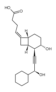 4-[(1R,1α,6α,7Z)-2α-[(S)-3-Cyclohexyl-3-hydroxy-1-propynyl]-3β-hydroxybicyclo[4.2.0]octan-7-ylidene]butanoic acid structure