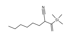 2-(1-(trimethylsilyl)vinyl)octanenitrile结构式