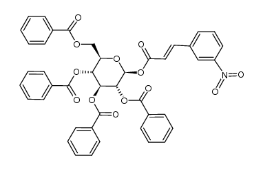 2,3,4,6-tetra-O-benzoyl-1-O-(3-nitrocinnamoyl)-β-D-glucopyranose Structure