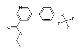 ethyl 5-[4-(trifluoromethoxy)phenyl]pyridine-3-carboxylate结构式