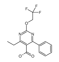 4-ethyl-6-phenyl-2-(2,2,2-trifluoroethoxy)pyrimidine-5-carboxylate Structure