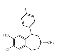 7-chloro-8-hydroxy-1-(4'-iodophenyl)-3-methyl-2,3,4,5-tetrahydro-1H-3-benzazepine structure