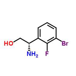 (2S)-2-Amino-2-(3-bromo-2-fluorophenyl)ethanol结构式