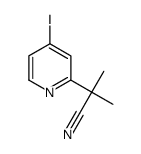 2-(4-iodopyridin-2-yl)-2-Methylpropanenitrile Structure