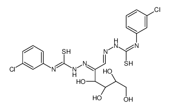 1-(3-chlorophenyl)-3-[(Z)-[(1E,3R,4S,5R)-1-[(3-chlorophenyl)carbamothioylhydrazinylidene]-3,4,5,6-tetrahydroxyhexan-2-ylidene]amino]thiourea Structure