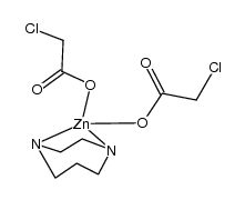 Zn(1,4-diazacycloheptane)(monochloroacetate) Structure