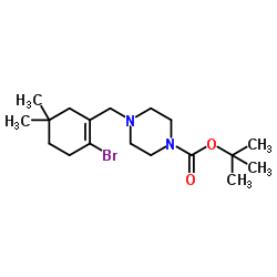 tert-butyl 4-((2-bromo-5,5-dimethylcyclohex-1-enyl)Methyl)piperazine-1-carboxylate结构式