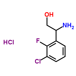 2-Amino-2-(3-chloro-2-fluorophenyl)ethanol hydrochloride (1:1)结构式