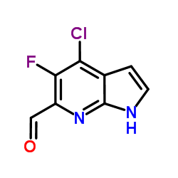 4-Chloro-5-fluoro-1H-pyrrolo[2,3-b]pyridine-6-carbaldehyde Structure