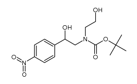 (2-hydroxyethyl)-[2-hydroxy-2-(4-nitrophenyl)ethyl]carbamic acid tert-butyl ester Structure