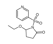 (+/-) 1-(3-pyridinylsulphonyl)-2-oxo-5-ethoxypyrrolidine结构式