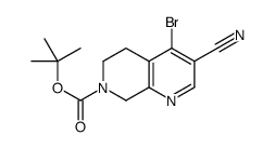 tert-Butyl 4-bromo-3-cyano-5,6-dihydro-1,7-naphthyridine-7(8H)-carboxylate structure