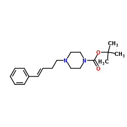 4-((E)-4-Phenyl-but-3-enyl)-piperazine-1-carboxylic acid tert-butyl ester structure