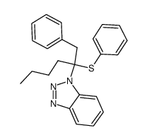 1-(1-phenyl-2-(phenylthio)hexan-2-yl)-1H-benzo[d][1,2,3]triazole结构式