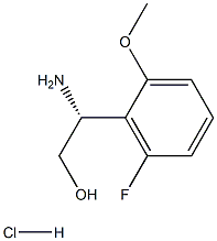 (2R)-2-AMINO-2-(6-FLUORO-2-METHOXYPHENYL)ETHAN-1-OL HYDROCHLORIDE结构式