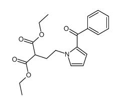 1-(3,3-diethoxycarbonylpropyl)-2-benzoylpyrrole结构式