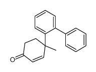 4-methyl-4-(2-phenylphenyl)cyclohex-2-en-1-one Structure