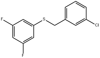 (3-chlorobenzyl)(3,5-difluorophenyl)sulfane Structure