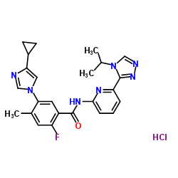 Selonsertib HCl salt, GS-4997 HCl salt structure