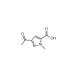 3-Acetyl-1-methyl-1H-pyrazole-5-carboxylic acid Structure