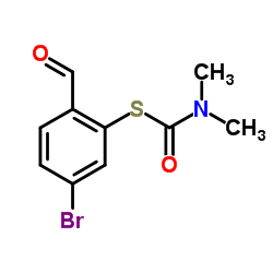 S-(5-Bromo-2-formylphenyl) dimethylcarbamothioate结构式