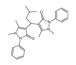 1,5,1',5'-tetramethyl-2,2'-diphenyl-1,2,1',2'-tetrahydro-4,4'-(3-methyl-butane-1,1-diyl)-bis-pyrazol-3-one Structure