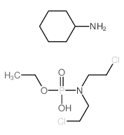 bis(2-chloroethyl)amino-ethoxy-phosphinic acid; cyclohexanamine structure