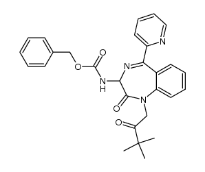 benzyl (1-(3,3-dimethyl-2-oxobutyl)-2-oxo-5-(pyridin-2-yl)-2,3-dihydro-1H-benzo[e][1,4]diazepin-3-yl)carbamate结构式