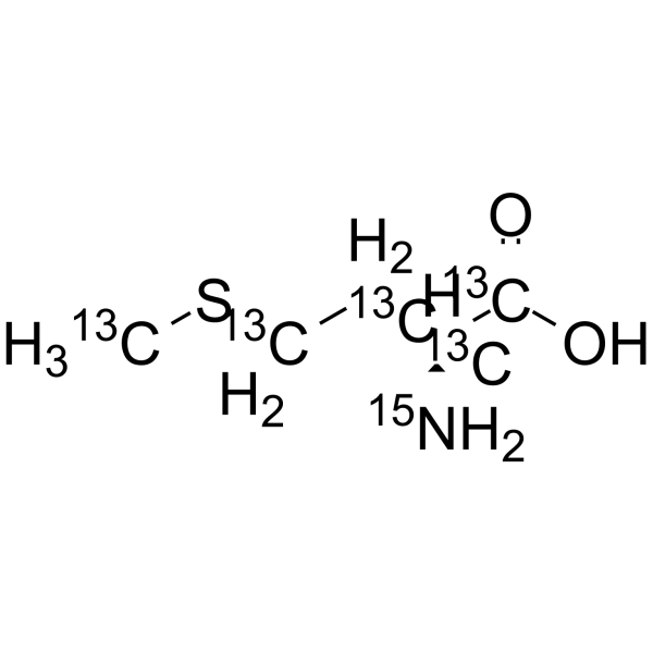 L-甲硫氨酸 13C5,15N结构式