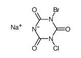 1-bromo-3-chloro-1,3,5-triazine-2,4,6(1H,3H,5H)-trione sodium salt Structure