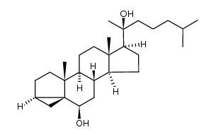 6β,20α-Dihydroxy-3α,5-cyclo-5α-cholestan Structure