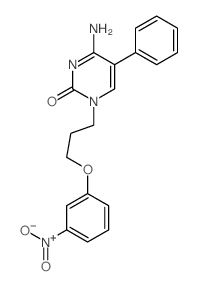 2(1H)-Pyrimidinone,4-amino-1-[3-(3-nitrophenoxy)propyl]-5-phenyl-结构式