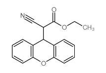 9H-Xanthene-9-aceticacid, a-cyano-, ethyl ester Structure