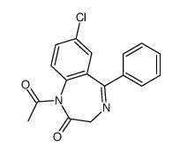 1-acetyl-7-chloro-5-phenyl-3H-1,4-benzodiazepin-2-one结构式