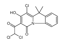 9-chloro-7-(2,2-dichloroacetyl)-8-hydroxy-10,10-dimethylpyrido[1,2-a]indol-6-one结构式