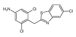 3,5-Dichloro-4-(5-chloro-benzothiazol-2-ylmethyl)-phenylamine Structure