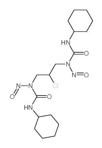 1-[2-chloro-3-(cyclohexylcarbamoyl-nitroso-amino)propyl]-3-cyclohexyl-1-nitroso-urea结构式