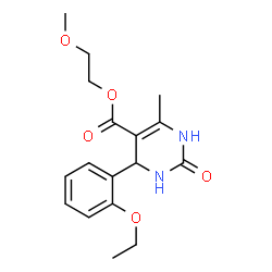 2-Methoxyethyl 4-(2-ethoxyphenyl)-6-methyl-2-oxo-1,2,3,4-tetrahydro-5-pyrimidinecarboxylate structure