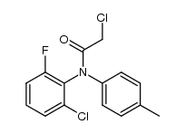 2-chloro-N-(2-chloro-6-fluorophenyl)-N-p-tolylacetamide structure