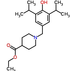 Ethyl 1-(4-hydroxy-3,5-diisopropylbenzyl)-4-piperidinecarboxylate结构式