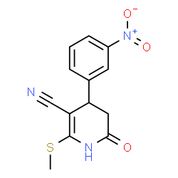 2-(methylthio)-4-(3-nitrophenyl)-6-oxo-1,4,5,6-tetrahydropyridine-3-carbonitrile Structure