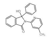 1H-Isoindol-1-one,2,3-dihydro-3-hydroxy-2-(4-methyl-2-pyridinyl)-3-phenyl- Structure