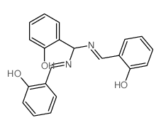 Phenol,2-[bis[[(2-hydroxyphenyl)methylene]amino]methyl]- Structure