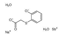 sodium,[2-(carboxylatomethylsulfanyl)phenoxy]antimony,dihydrate Structure