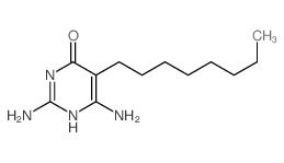 4(3H)-Pyrimidinone,2,6-diamino-5-octyl- Structure