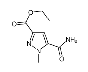 1H-Pyrazole-3-carboxylicacid,5-(aminocarbonyl)-1-methyl-,ethylester(9CI) Structure