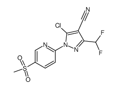 5-chloro-3-difluoromethyl-1-(5-methanesulfonylpyridin-2-yl)-1H-pyrazole-4-carbonitrile Structure